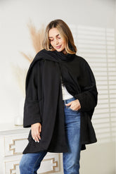 HEYSON Women's Full Size Cardigan with Elegant Scarf Design - Versatile & Stylish